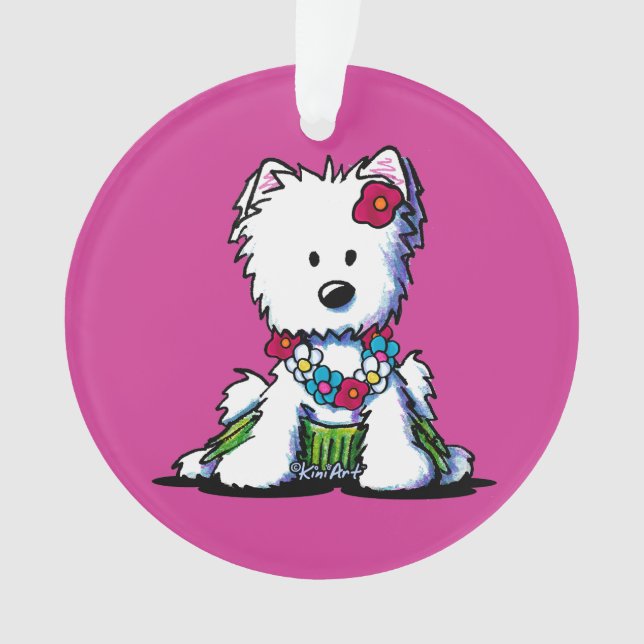 Adorno KiniArt Hula Chica Westie (Anverso)