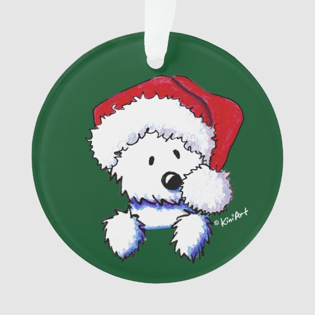 Adorno KiniArt Westie Santa (Anverso)