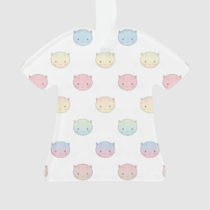 Adorno Kitty Cute Pastel Kitty Faces Rosa Azul Amarillo