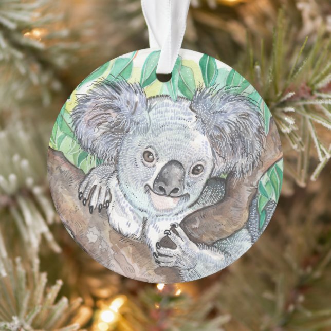 Adorno Koala en pintura de árboles de eucalipto (Árbol)
