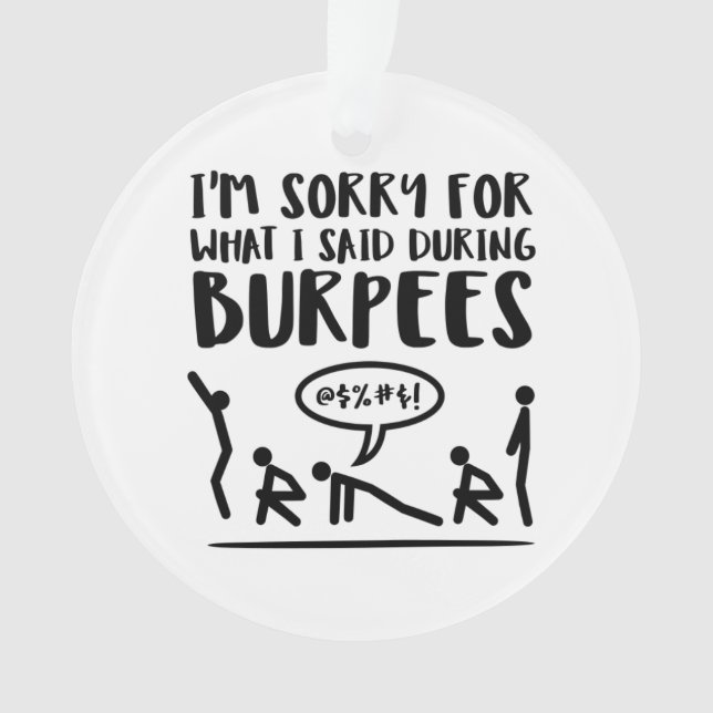 Adorno La aptitud triste dijo a Burpees (Anverso)