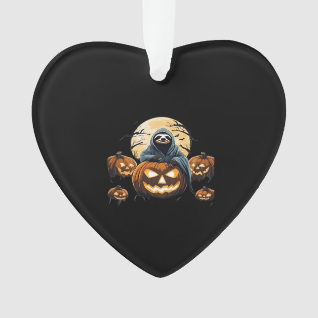 Adorno La camiseta clásica de Ghostly Sloth a medianoche (Anverso)