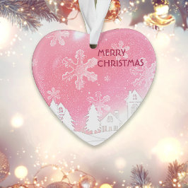 Adorno La Casa Blanca Rosada Feliz Año Nuevo