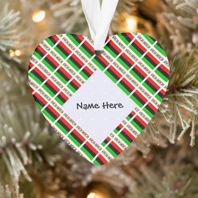 Adorno La diáspora afroamericana bandera negra como perso (Árbol)