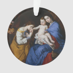 Adorno La familia santa con Santa Ana y Catherine