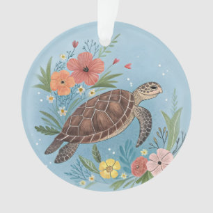 Adorno La ilustración de una tortuga marina