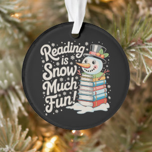 Adorno La lectura es mucha diversión muñeco de nieve Libr