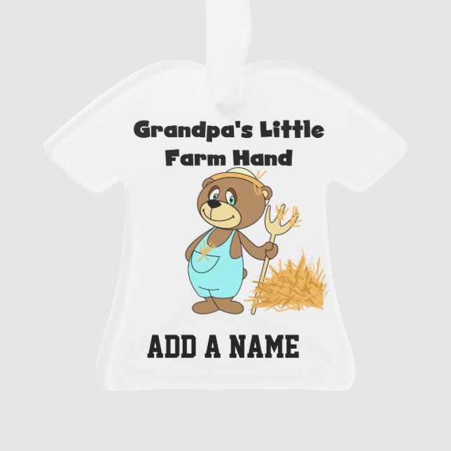 Adorno La mano de la pequeña granja del abuelo del oso (Anverso)