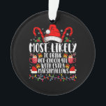 Adorno La Mayoría De Las Probabilidades De Tomar Mariscos<br><div class="desc">La Mayoría De Las Probabilidades De Beber Chocolate Caliente Con Navidades Extra De Marismas Que Coinciden Con La Familia</div>