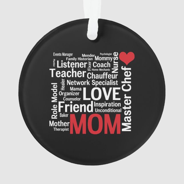 Adorno La mejor mamá del mundo - el día o el cumpleaños (Reverso)