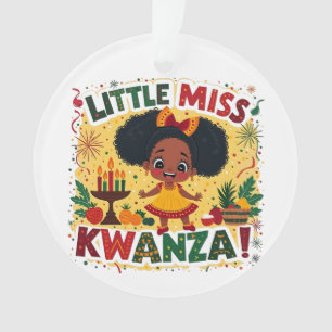 Adorno La pequeña Miss Kwanza Afro-American Kwanaz
