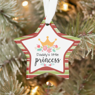 Adorno La pequeña princesa de papá de la corona floral