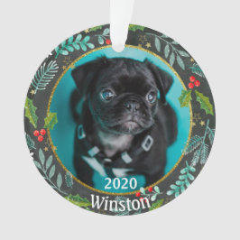 Adorno La primera foto navideña de Puppy