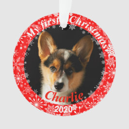 Adorno La primera foto navideña de Puppy