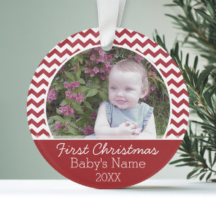 Adorno La primera foto personalizada de Navidad del bebé