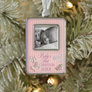 Adorno La primera Navidad del bebé Cute caballo de acuare