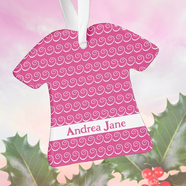 Adorno La primera Navidad del bebé vestido rosa (Subido por el creador)