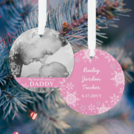 Adorno La primera nieve de Navidad de Papá Rosa Niña Foto
