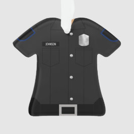 Adorno La profesión negra uniforme de la policía