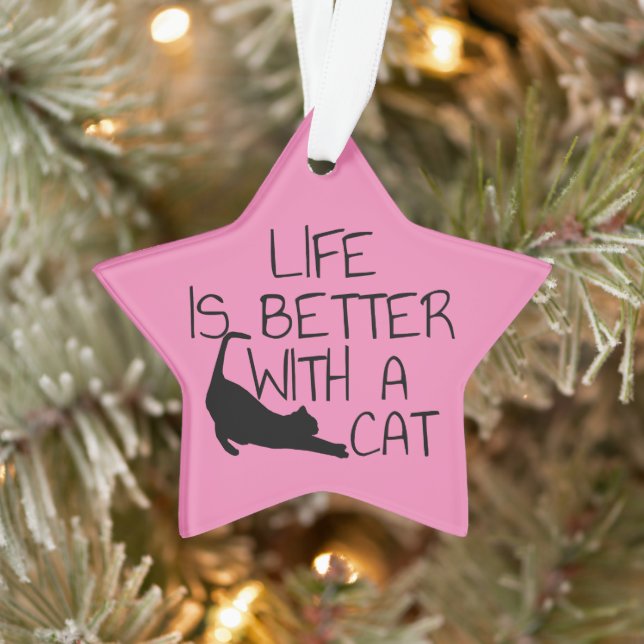 Adorno La vida es mejor con un gato (Árbol)