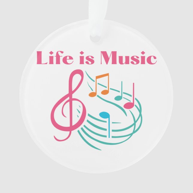 Adorno La vida es música en un (Anverso)