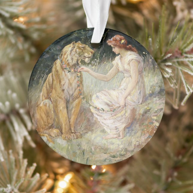 Adorno La vieja dama de la Coquette y el tigre de Victori (Árbol)