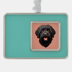 Adorno Labradoodle Perro Negro
