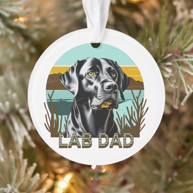 Adorno Labrador negro | Lab Dad (Árbol)