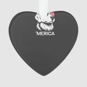 Adorno Labrador Patriótico Bandera Americana Cuatro de Ju