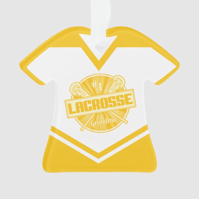 Adorno Lacrosse Personalizada Jersey Grandma LAX (Anverso)