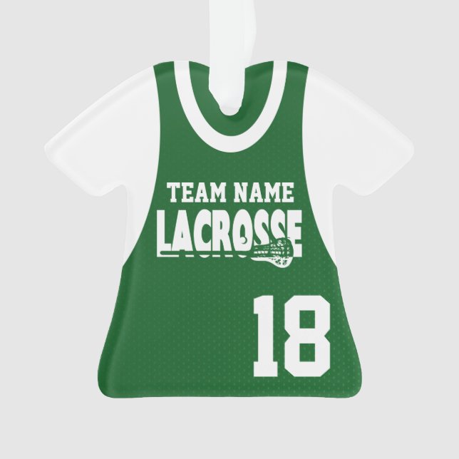 Adorno Lacrosse Sports Jersey Green con foto (Anverso)