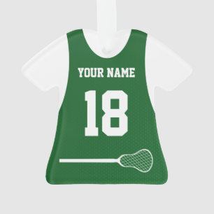 Adorno Lacrosse Sports Jersey Green con número