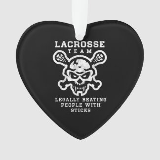 Adorno Lacrosse Team Skull Legally Bebe Regalo