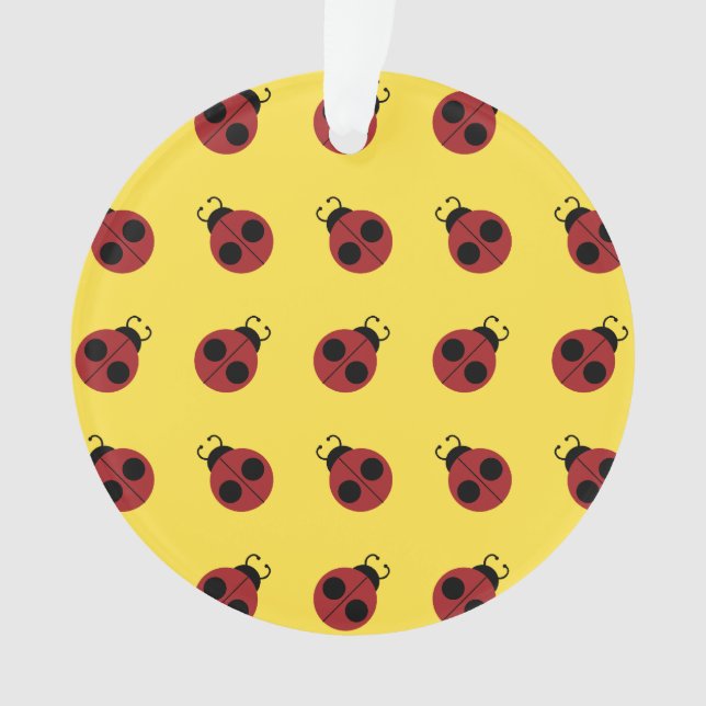 Adorno Ladybug 60s retro fresco amarillo (Anverso)