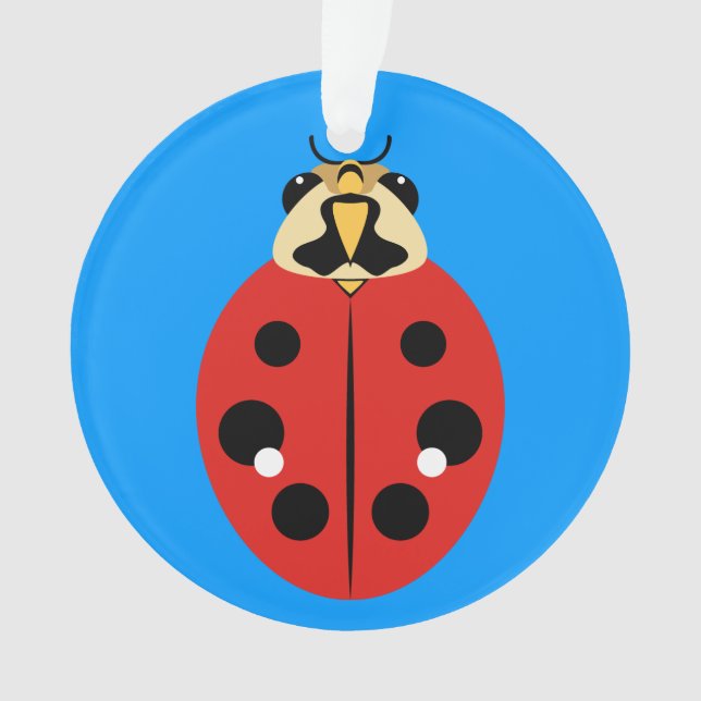 Adorno Ladybug Beetle Red (Anverso)