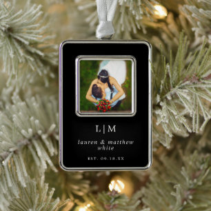 Adorno Lauren Black Monogram Elegant