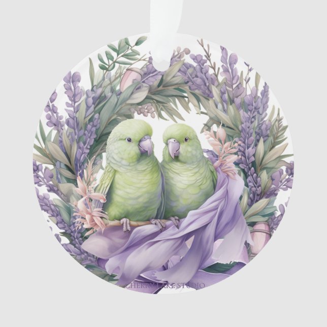 Adorno Lavender Lovebirds (Anverso)