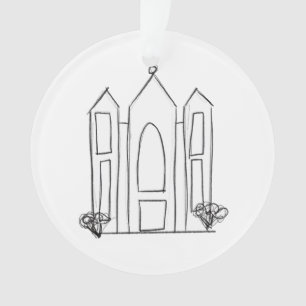 Adorno LDS Salt Lake City Temple simple mormón moderno