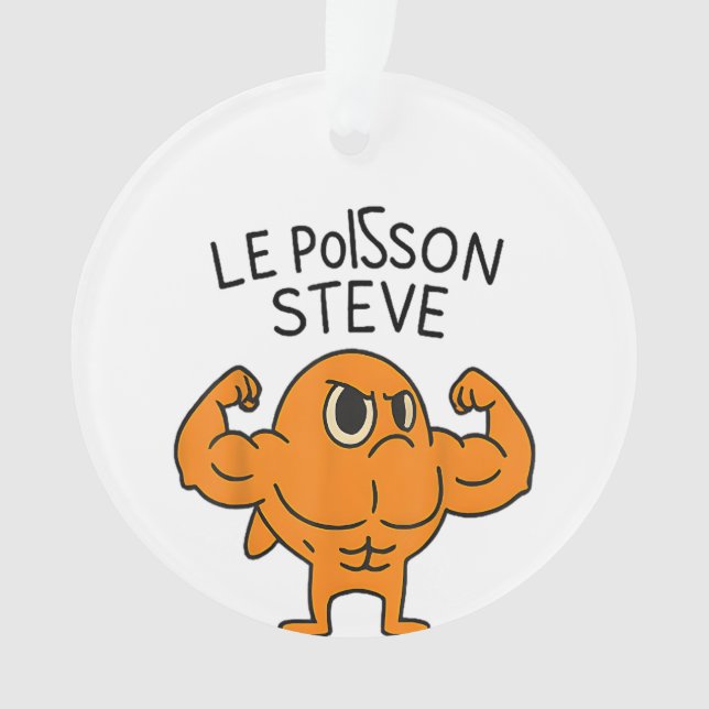 Adorno Le Poisson Steve Funny Personalizado de pescado mu (Anverso)
