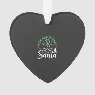 Adorno Leche y Galletas de Navidad para Santa