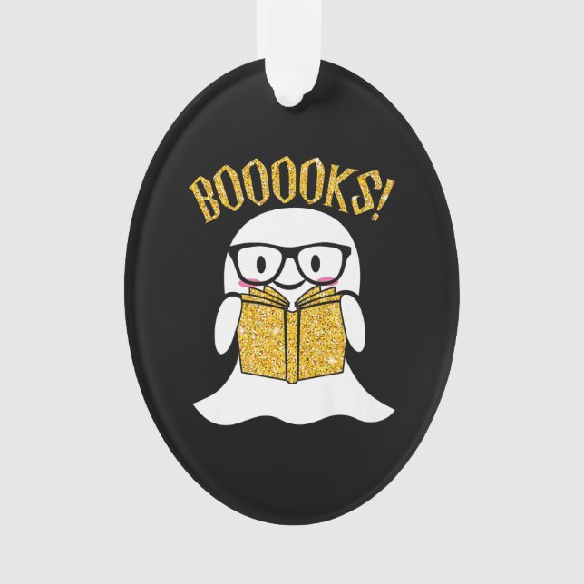 Adorno lector de libros nerd halloween regalo de libro de (Anverso)