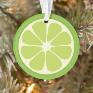Adorno Lemon Lime Green Juicus Summer Citrus Fruit Slice