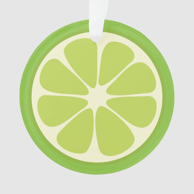 Adorno Lemon Lime Green Juicus Summer Citrus Fruit Slice (Anverso)
