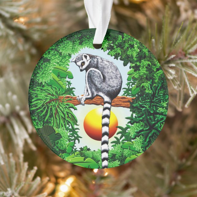 Adorno Lemur de Madagascar (Árbol)