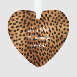 Adorno Leopardo de chita negro marrón