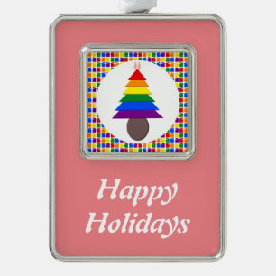 Adorno Lesbianas arcoiris Árbol y regalo de Navidad