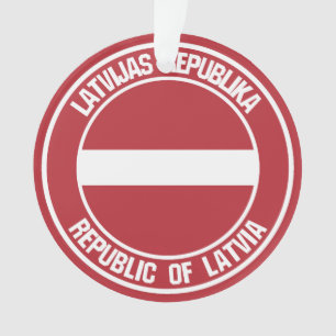 Adorno Letonia redonda Emblema