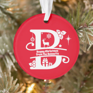 Adorno Letra B Monograma Nombre inicial de familia Saludo