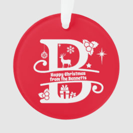 Adorno Letra B Monograma Nombre inicial de familia Saludo