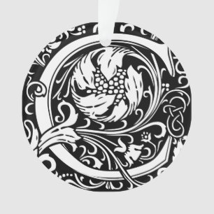 Adorno Letra C Monograma Arte Nouveau Medieval